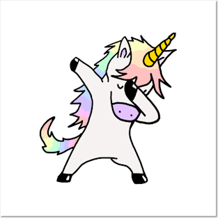 Dabbing Unicorn Posters and Art